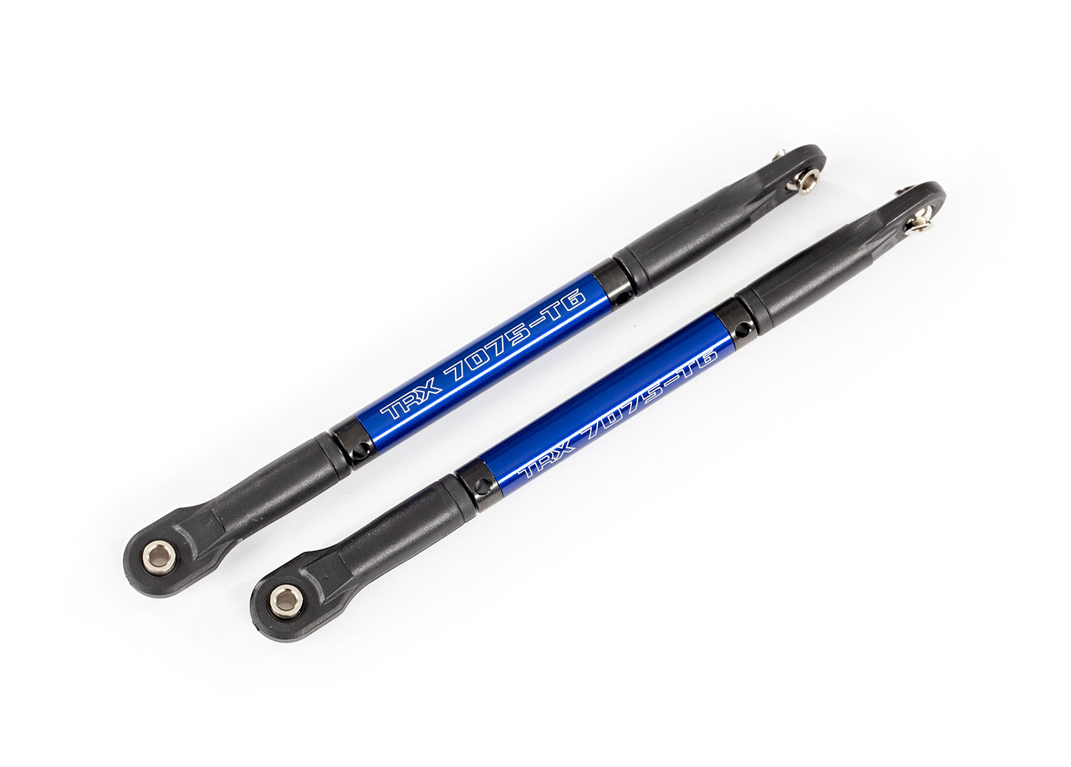Traxxas 8619X - Push rods, aluminum (blue-anodized), heavy duty (2) (assembled with rod ends and threaded inserts)