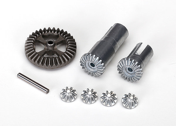 Traxxas 7579X  Gear set, differential, metal (output gears (2)/ spider gears (4)/ ring gear, 35T (1)/ 2x14.8mm pin (1))