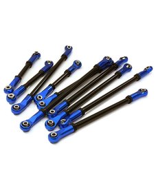 Integy C28195BLUE Alloy Machined Steering & Suspension Linkage Set(10) for 1/10 TRX-4 (12.8-in WB)