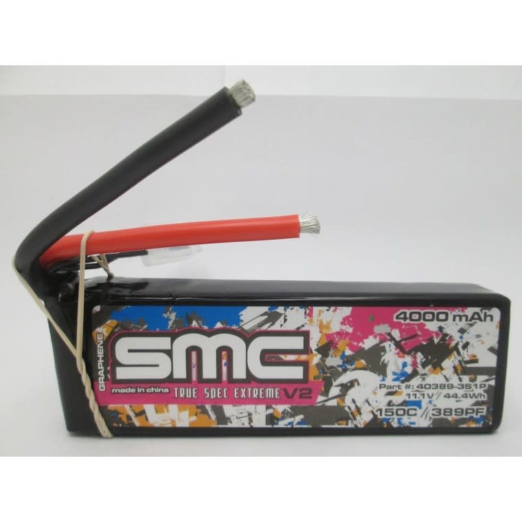 SMC 40389-3S1P True Spec Extreme Graphene V2 11.1V-4000mAh-150C Softcase Drag Racing pack