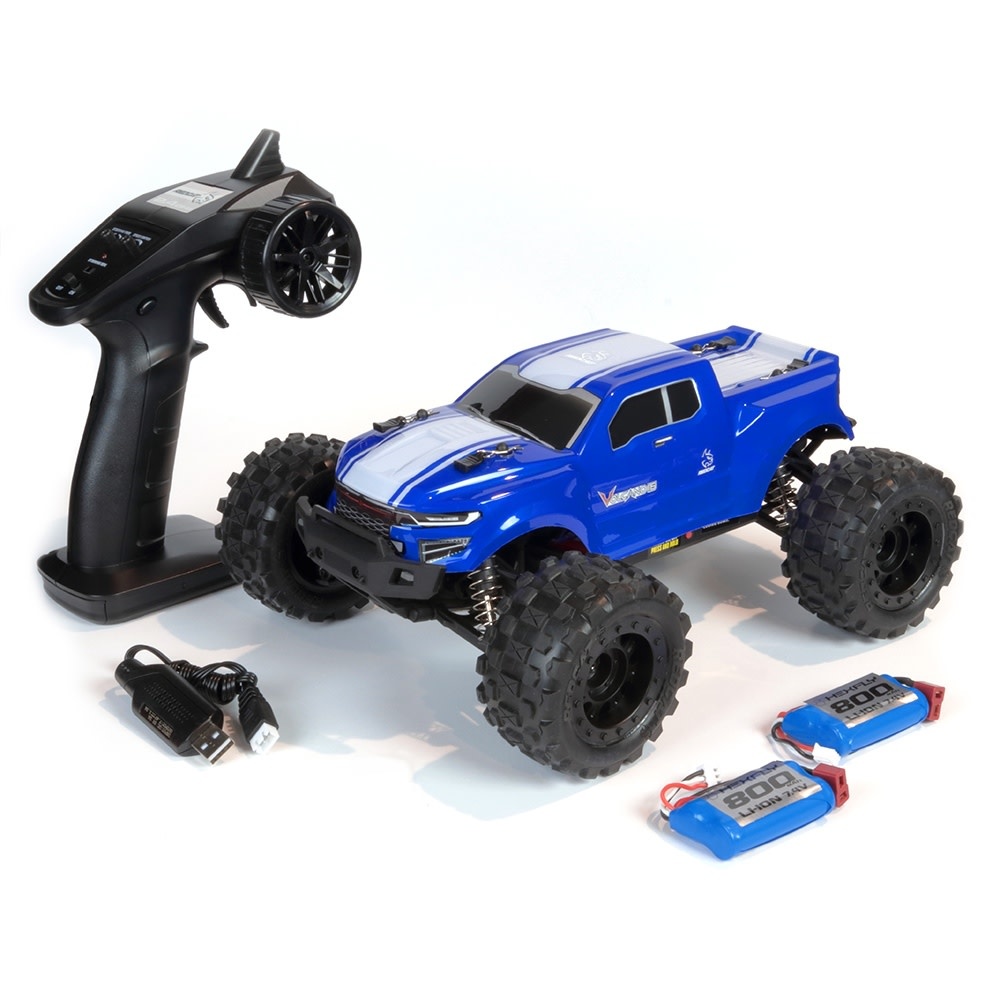 Redcat Racing Blue Volcano 16 1/16 Brushed Electric RC Monster Truck RTR W Battery & Charger