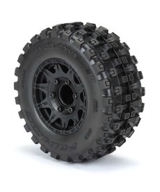 Proline Racing Pro-Line Badlands MX28 Belted 2.8" Pre-Mounted Truck Tires (2) (Black) (M2) w/Raid 6x30 Removable Hex Wheels