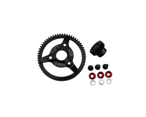 Hot Racing Hot Racing HRASTE260 Traxxas 32P Steel Pinion & Spur Gear Set Red 18T 60T