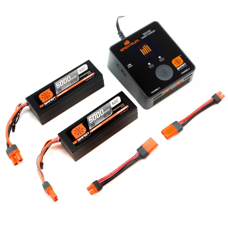 Spektrum SPMXPS6 Spektrum Smart PowerStage Bundle 6S Lipo : Batteries & Charger s2100
