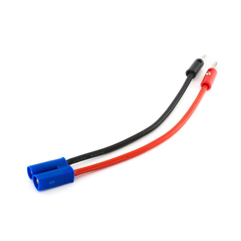 E-Flite EFLAEC512 EC5 Device RC Charge Lead with 6" Wire & Jacks, 12Awg