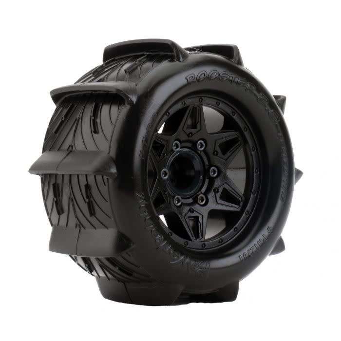 Power Hobby 1/10 Rooster 2.8" Belted Paddle Sand/Snow Tires, Mounted, w/ 12mm, 14mm, 17mm Adapters