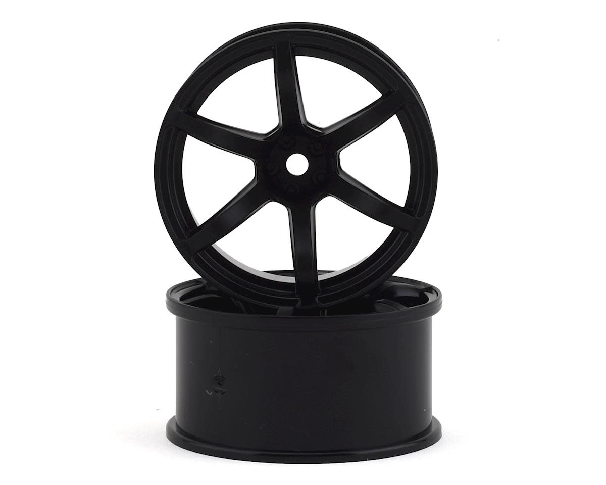 YOKOMO Yokomo 12mm Hex Racing Performer Drift Wheels (Black) (2) (8mm Offset)