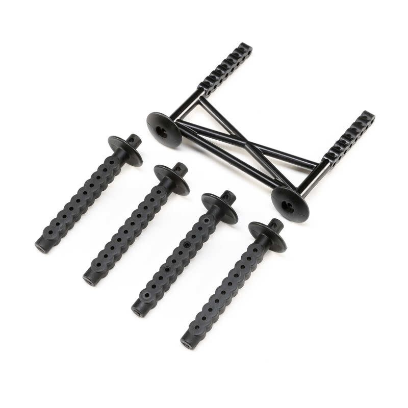 LOSI Losi LOS241050 Rear Body Support and Body Posts, Black: LMT