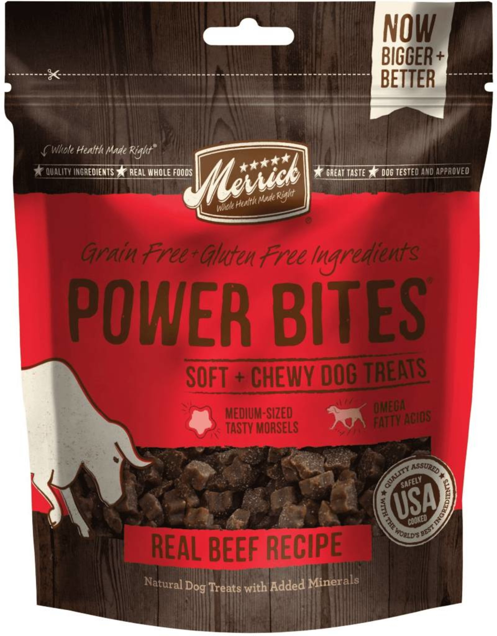 Merrick Merrick Power Bites Real Texas Beef Recipe Grain-Free Soft & Chewy Dog Treats 6 oz