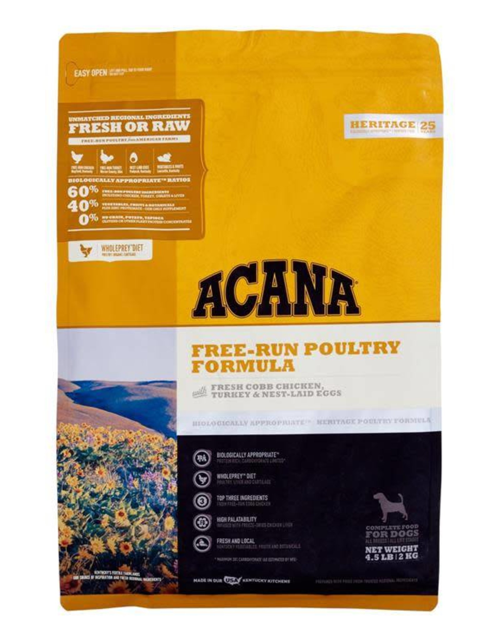 Acana Acana Heritage Grain-Free, Free-Run Poultry/ Fresh Cobb Chicken, Turkey & Nest-Laid Eggs Dry Dog Food
