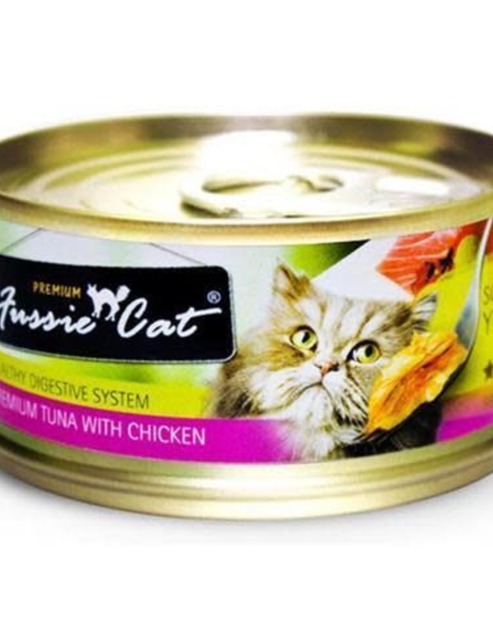 Fussie Cat Fussie Premium Tuna with Chicken Formula in Aspic Grain-Free Canned Cat Food 2.82 oz.