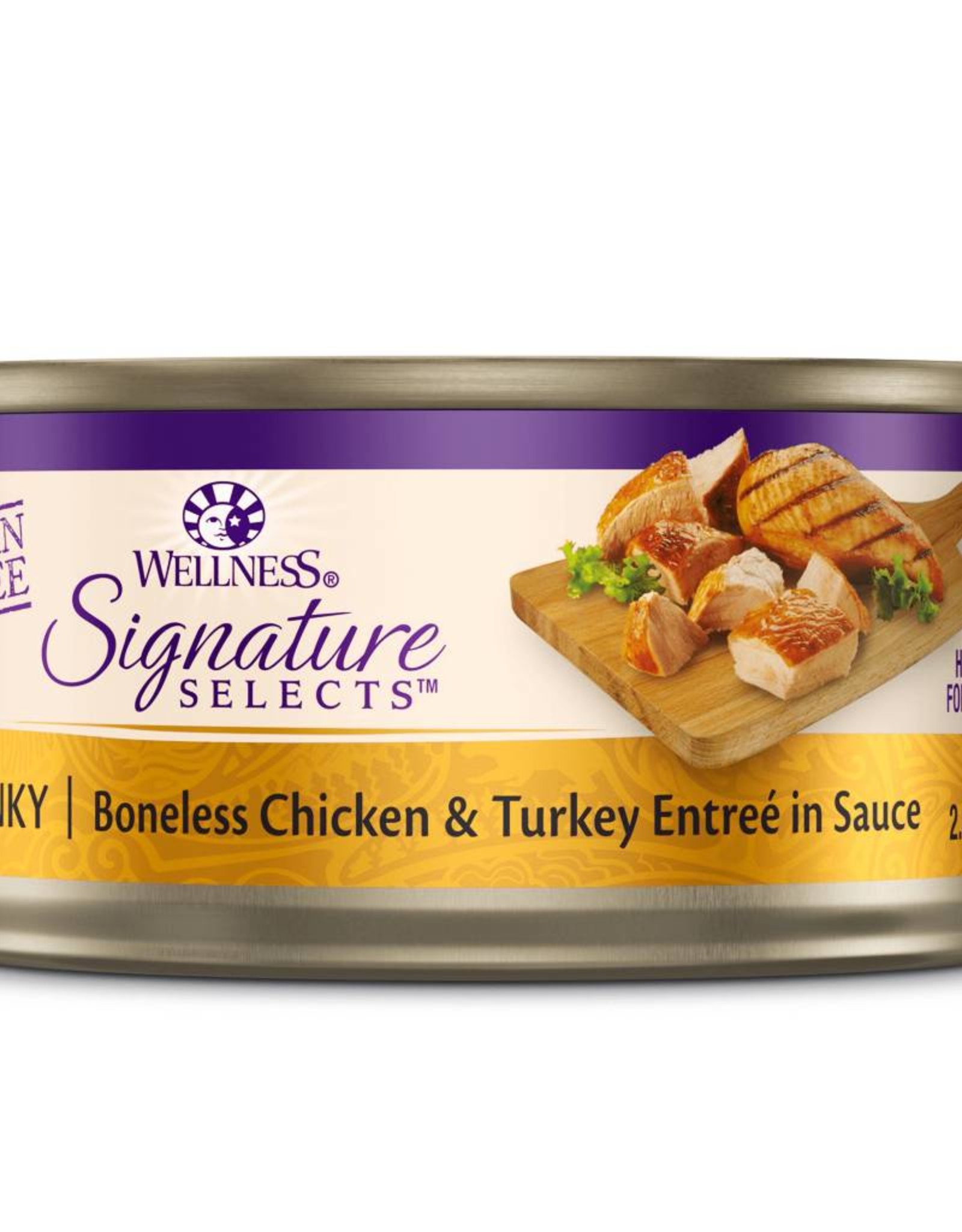 Wellness Wellness Signature Selects Chunky Turkey & Boneless Chicken Entrée in Sauce Cat Food - 2.8 oz