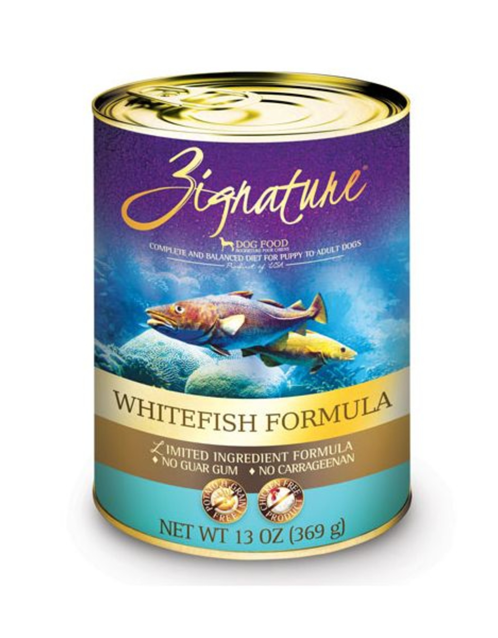 Zignature Zignature Canned Whitefish Dog Food 13 oz
