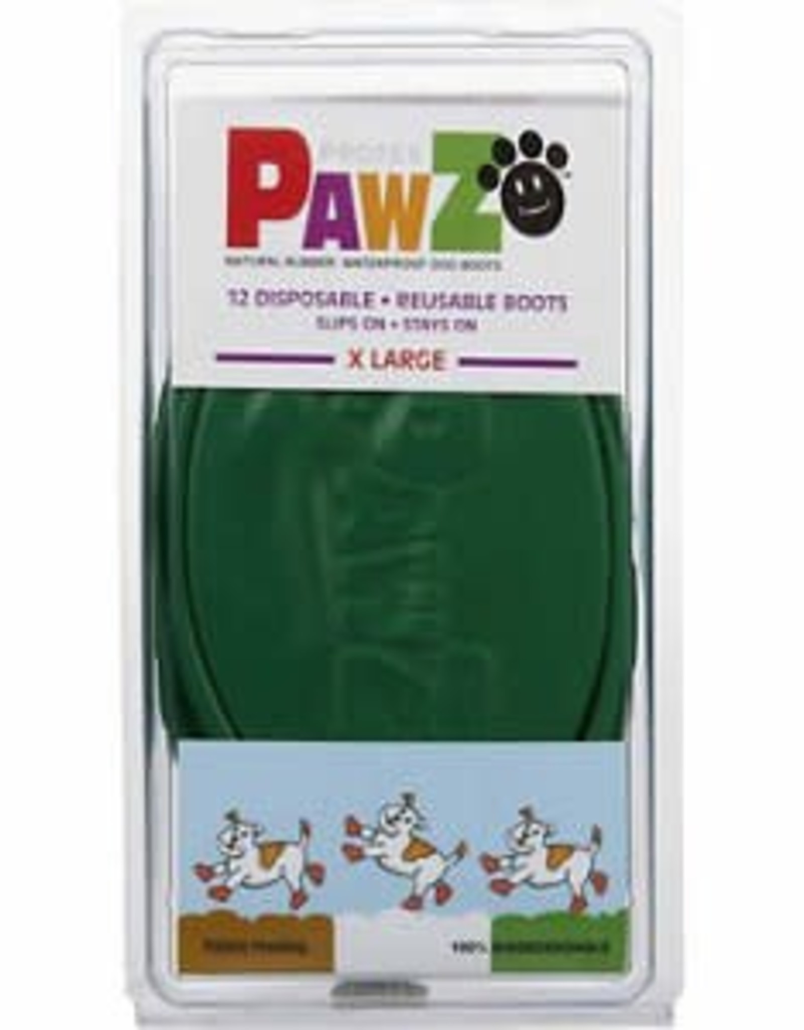 Pawz Boots Pawz Waterproof Dog Boots, Green, X-Large