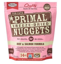 Primal Primal Beef & Salmon Formula Nuggets Grain-Free Raw Freeze-Dried Cat Food