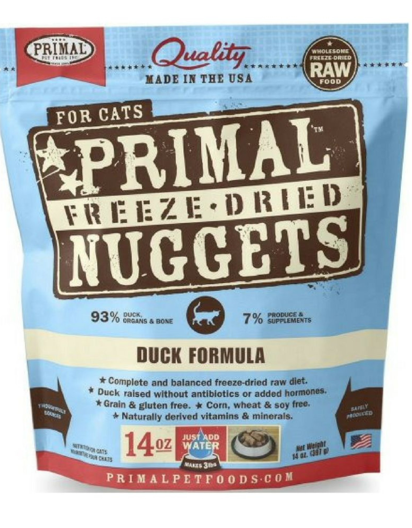 Primal Primal Duck Formula Nuggets Grain-Free Raw Freeze-Dried Cat Food