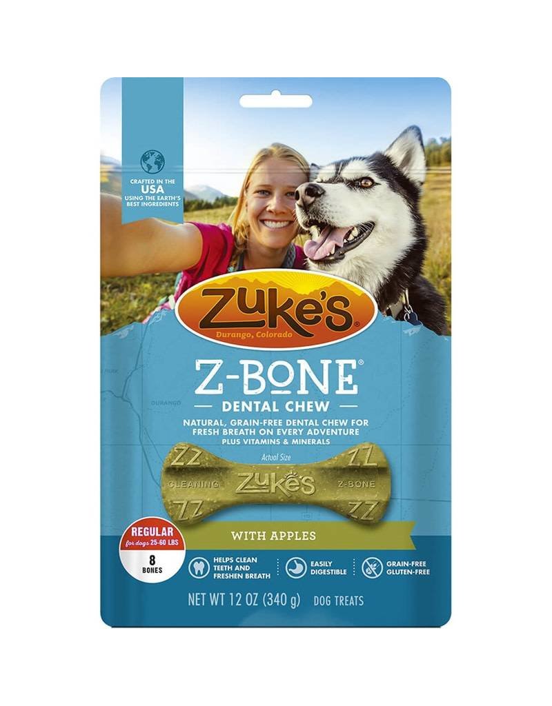 ZUKE'S DOG Z-BONE REGULAR APPLE 8 COUNT POUCH