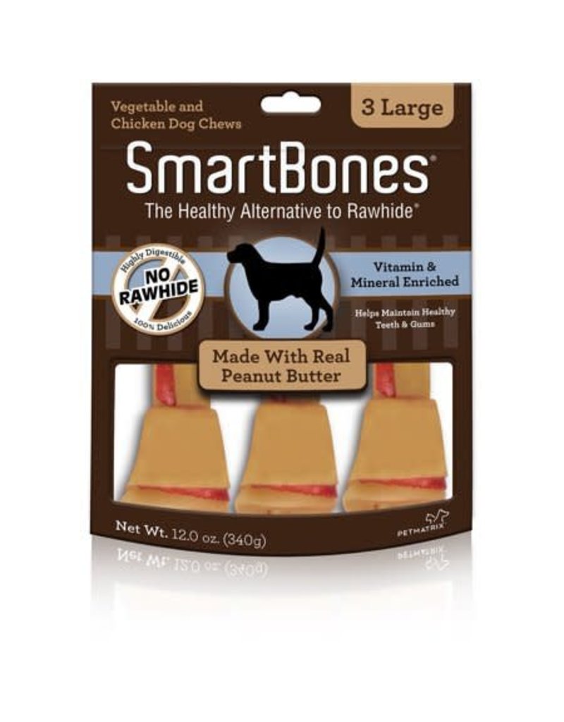 Smart Bones SmartBones Large Peanut Butter Chew Bones Dog Treats 3 pack