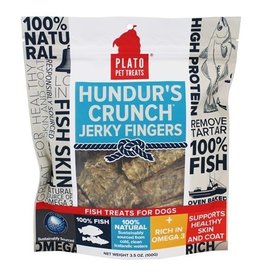 Plato Pet Treats Plato Hundur's Grain-Free Crunch Jerky Fingers Fish Dog Treats 3.5 oz