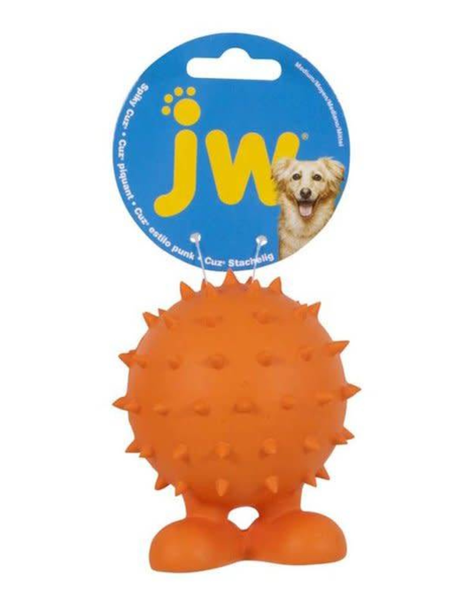 JW Products W - Spiky Cuz Dog Toy Medium - Colors vary