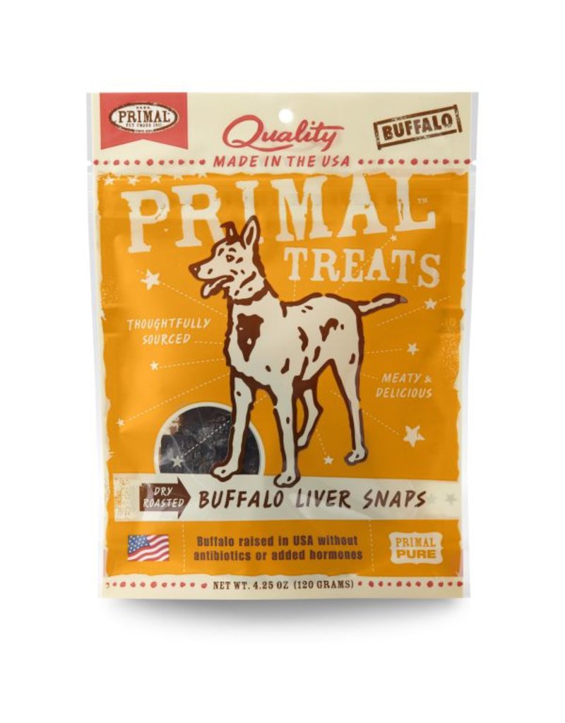 Primal Primal Buffalo Liver Snaps Dog Treats 4.25 oz.