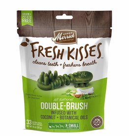 Merrick Merrick Fresh Kisses Double-Brush Coconut Oil & Botanicals Extra Small Grain-Free Dental Dog Treats