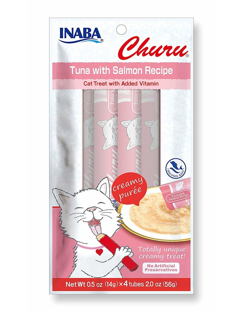 Inaba Churu Grain-Free Tuna with Salmon Puree Lickable Cat Treat