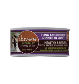 Daves Pet Food Dave's Naturally Healthy Tuna & Chicken In Gravy Cat 5.5 oz