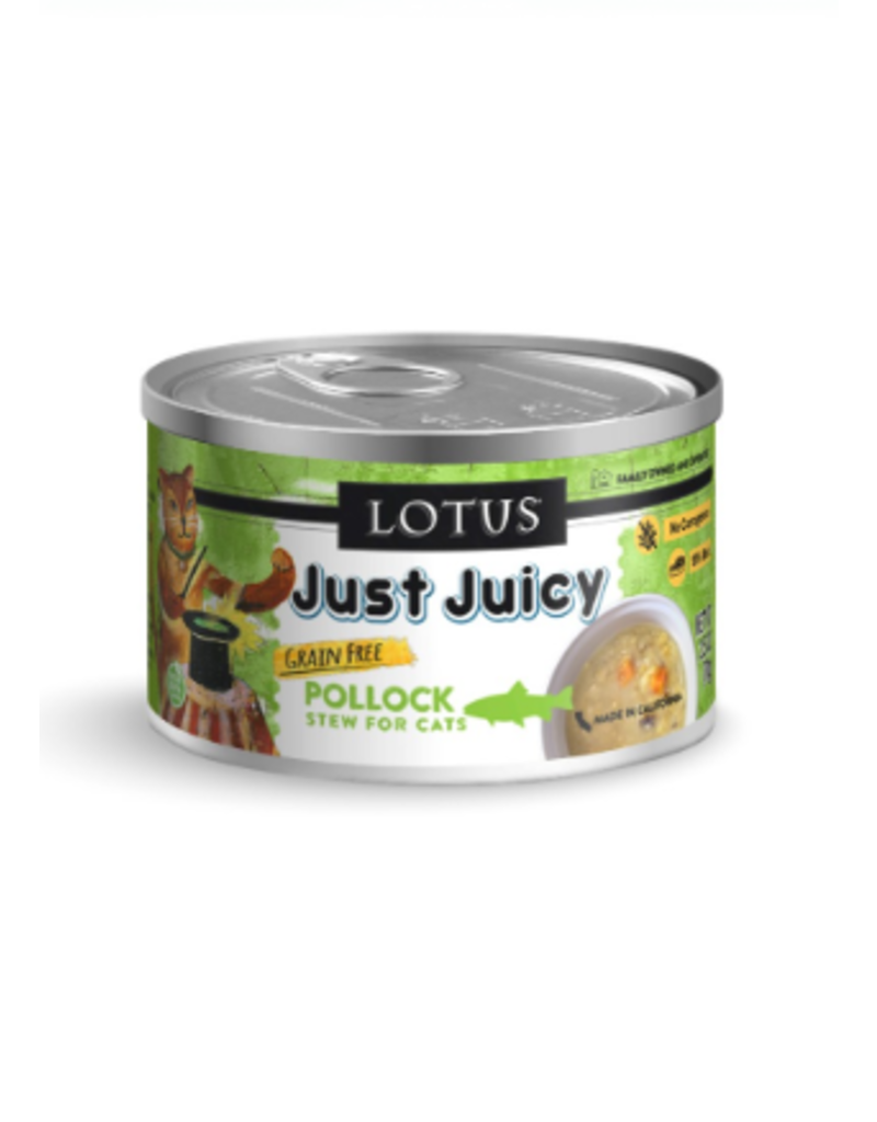 Lotus Lotus Just Juicy Pollock Stew Canned Cat 2.5 oz
