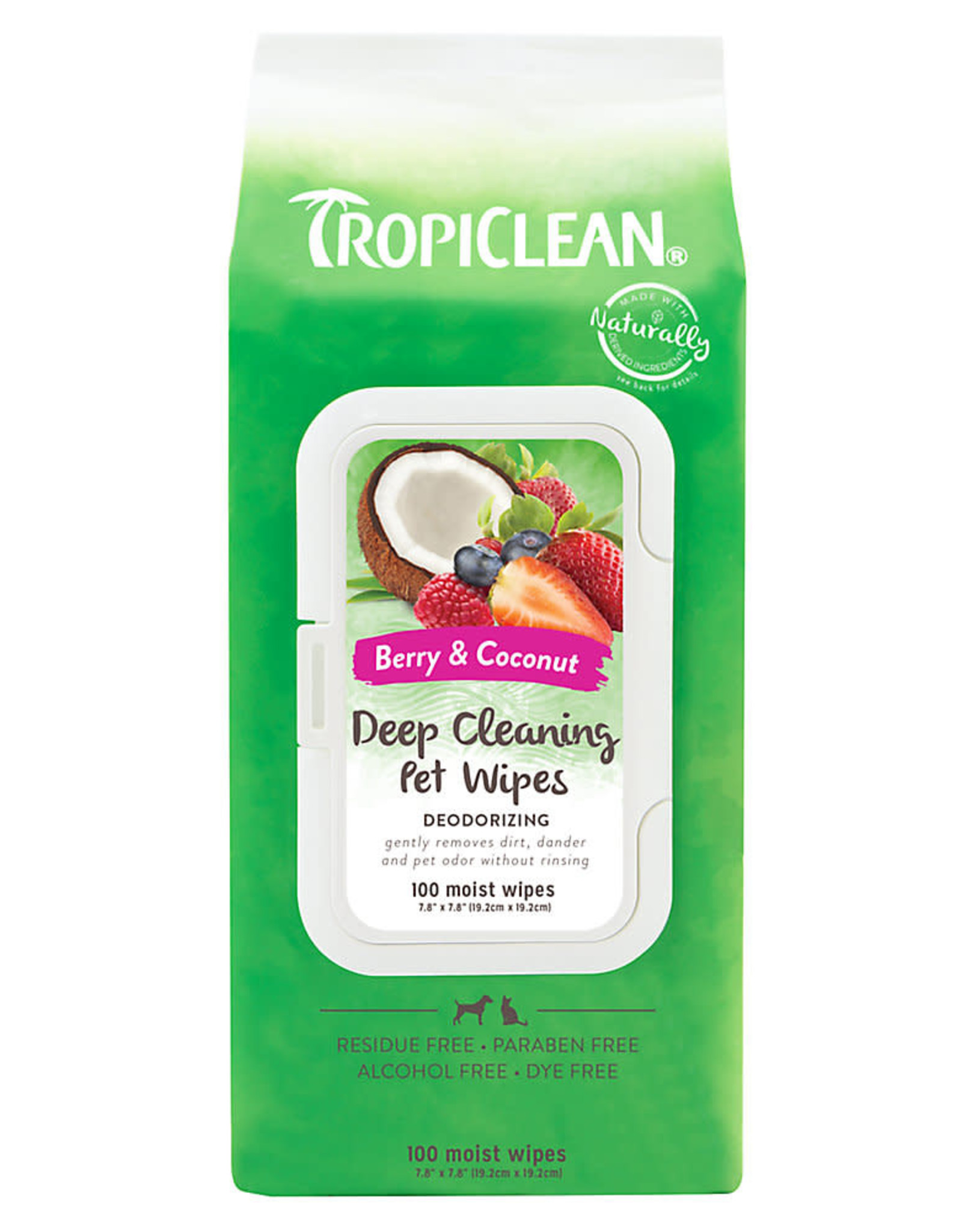 TropiClean Tropiclean Wipes Deep Cleaning Deodorizing 100 Count