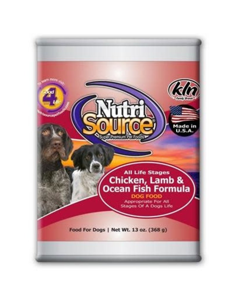 Nutrisource NutriSource Dog Chicken, Lamb, & Fish Can 13 oz