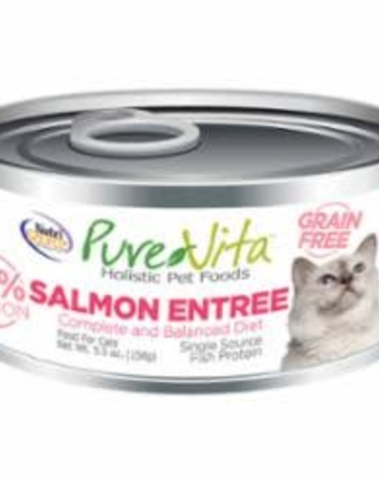 Nutrisource Nutri Source Pure Vita 96% Grain Free Salmon Entrée Cat 5 oz