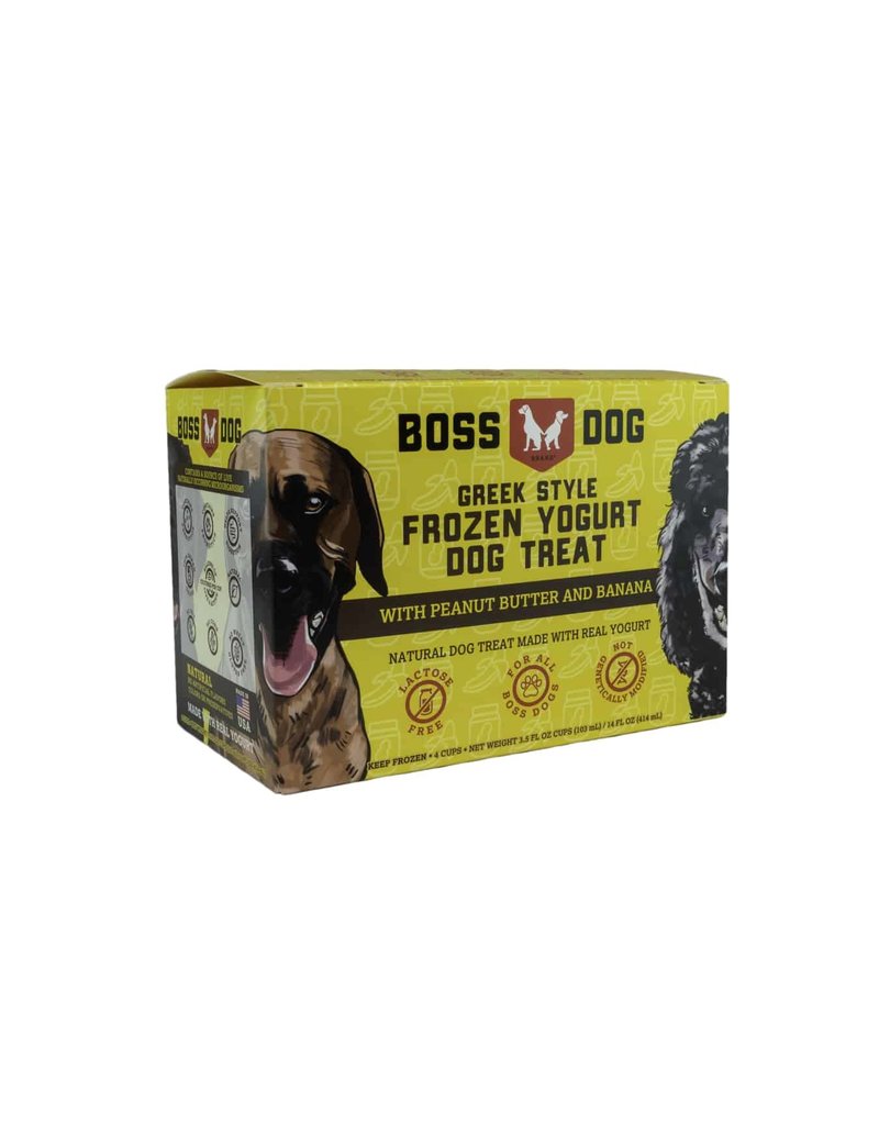 Boss Dog Peanut Butter & Banana Frozen Yogurt Dog Treats  3.5 oz 4-pack