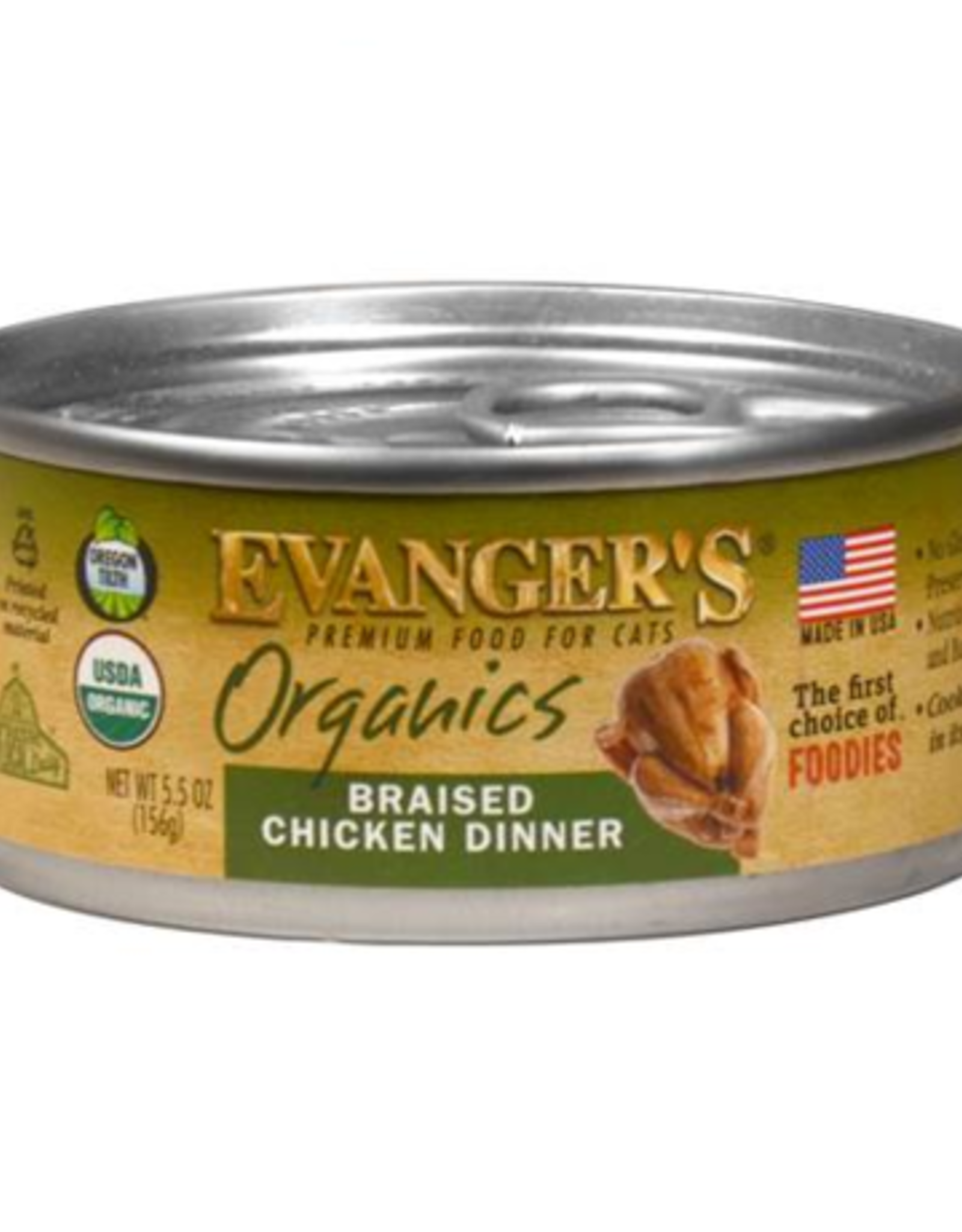 Evanger's Evanger's Organic Braised Chicken Cat Food 5.5 oz