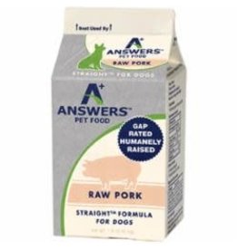 Answers Answers Dog Frozen Straight Pork 1 lb