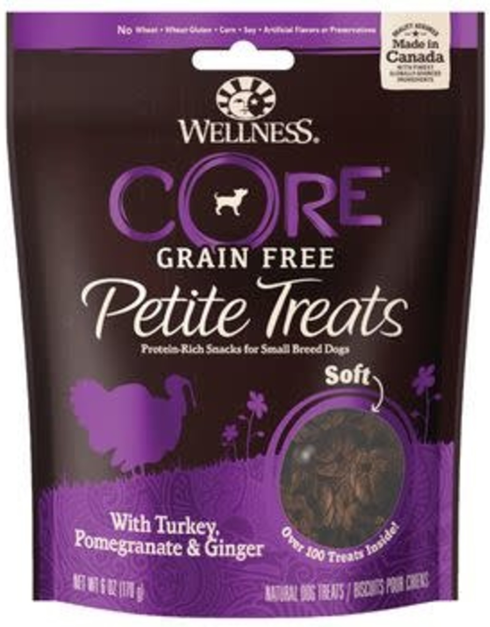 Wellness Wellness Petite Treats Soft Mini Bites w/Turkey, Pomegranate and Ginger Dog Snacks