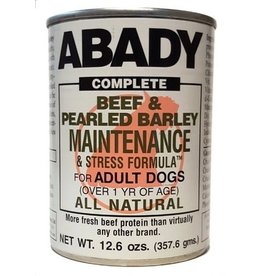 Abady Abady Beef & Pearled Barley Maintenance And Stress Formula Dog 12 oz