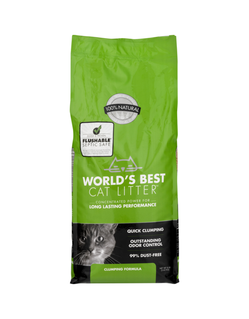 Worlds Best Cat Litter World's Best Unscented Clumping Corn Cat Litter 8Lb