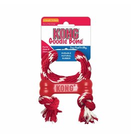 Kong Goodie Bone with Rope Dog Toy, Extra Small Red