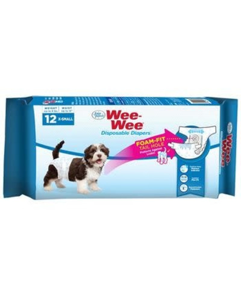 Four Paws Wee-Wee Disposable Diapers X-Small 12PK