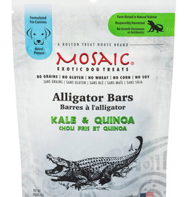 Mosaic Alligator Bars Kale & Quinoa Exotic Dog Treats 4 oz