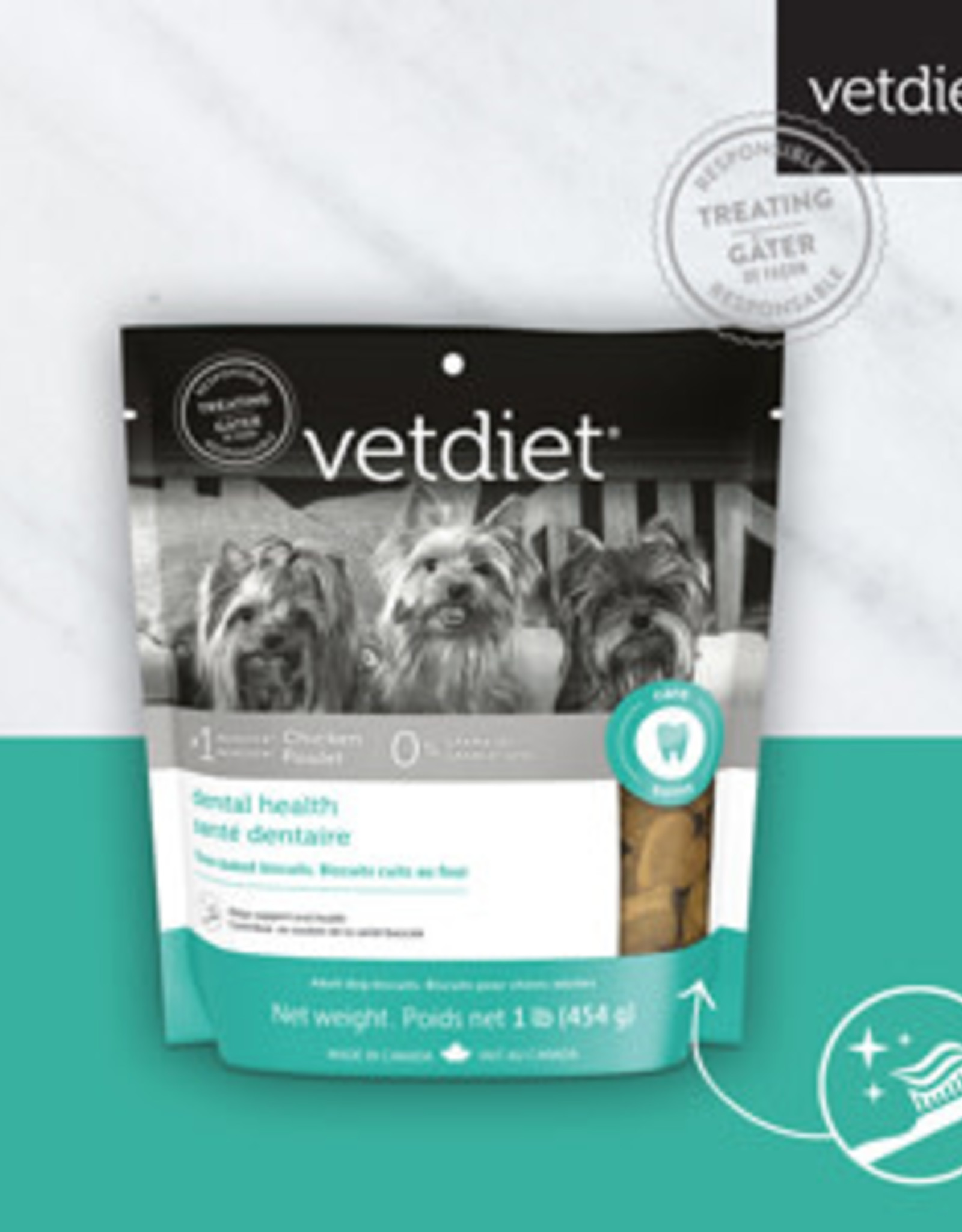 Vetdiet Dog Grain Free Biscuit Dental Health1 lb