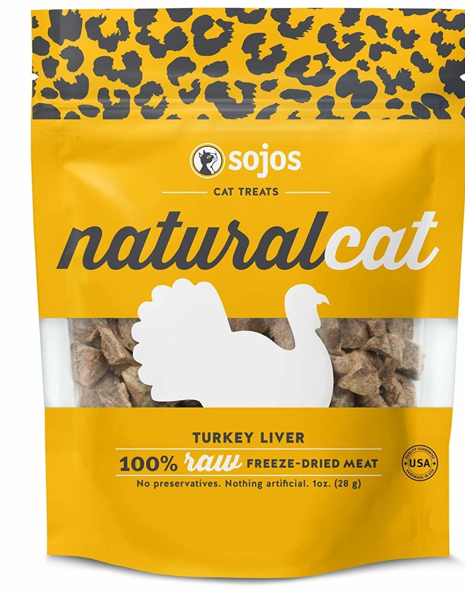 Sojo's Sojos Natural Cat Turkey Liver Freeze-Dried Cat Treats 1 oz