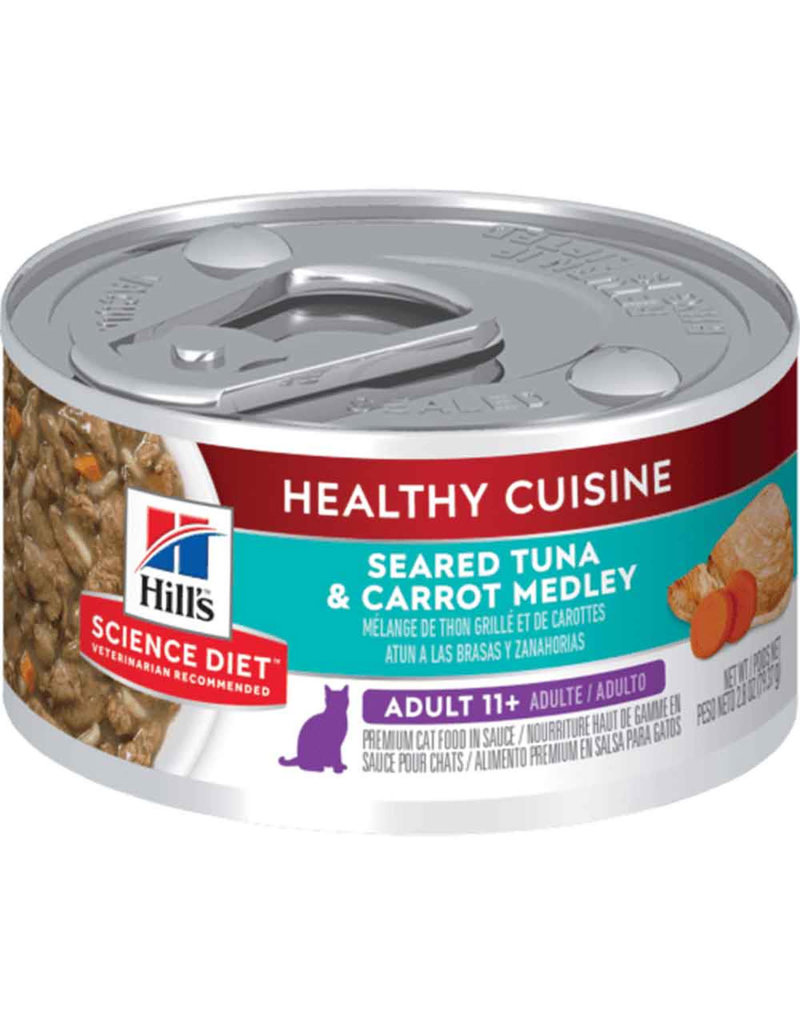 Hill's Science Pet Hill's Science Diet Adult 11+ Healthy Cuisine Seared Tuna & Carrot Medley Cat Food  2.8 oz