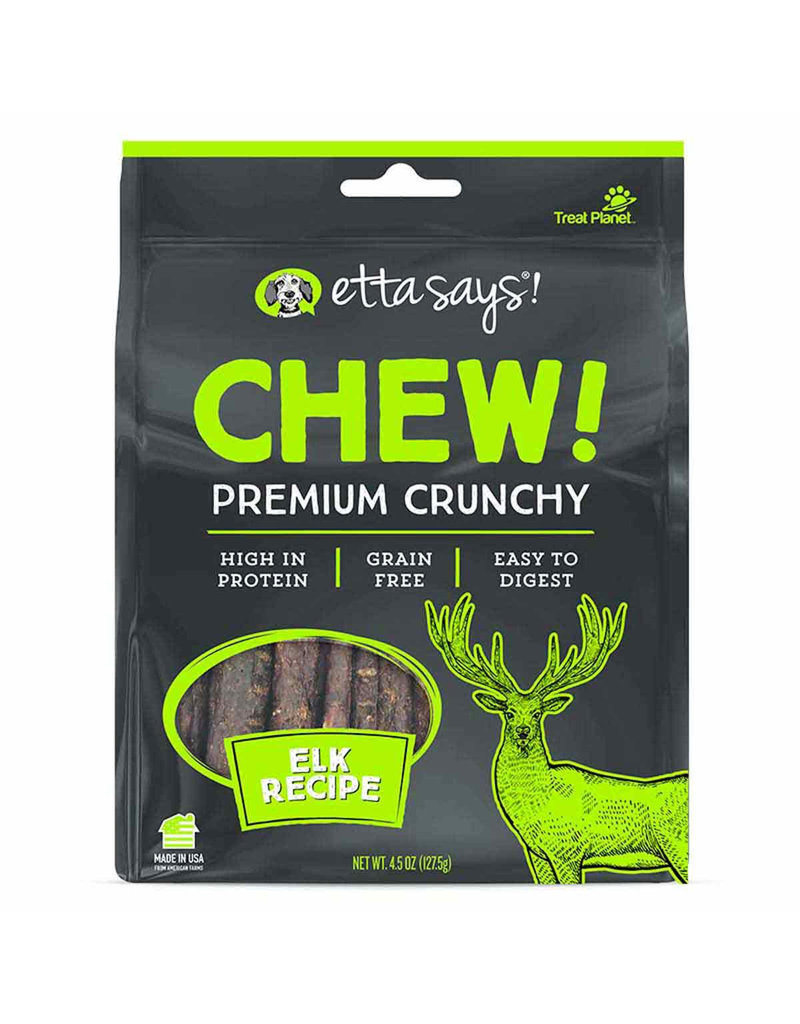 Etta Says Etta Says! Chewy! Premium Crunchy Elk Recipe Grain-Free Dog Treats 4.5 oz