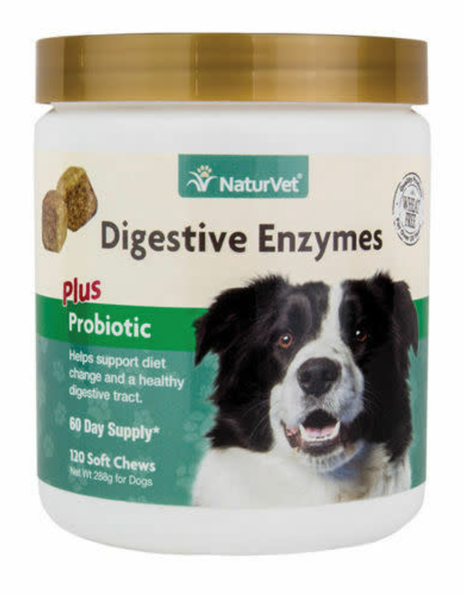 NaturVet NaturVet Digestive Enzymes Plus Probiotic for Dogs 120 Soft Chews