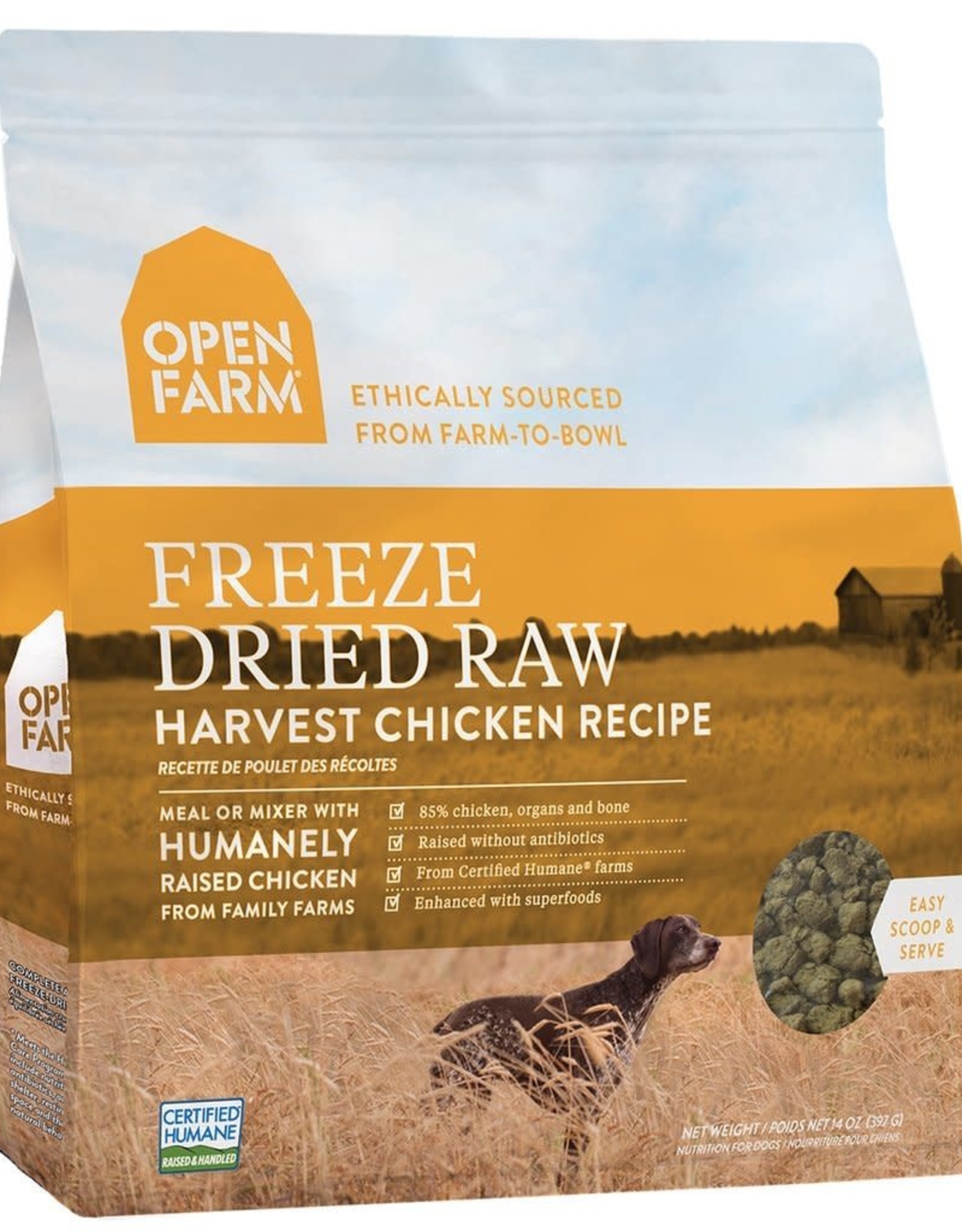 Open Farm Open Farm Harvest Chicken Recipe Freeze Dried Raw Dog Food 13.5 oz