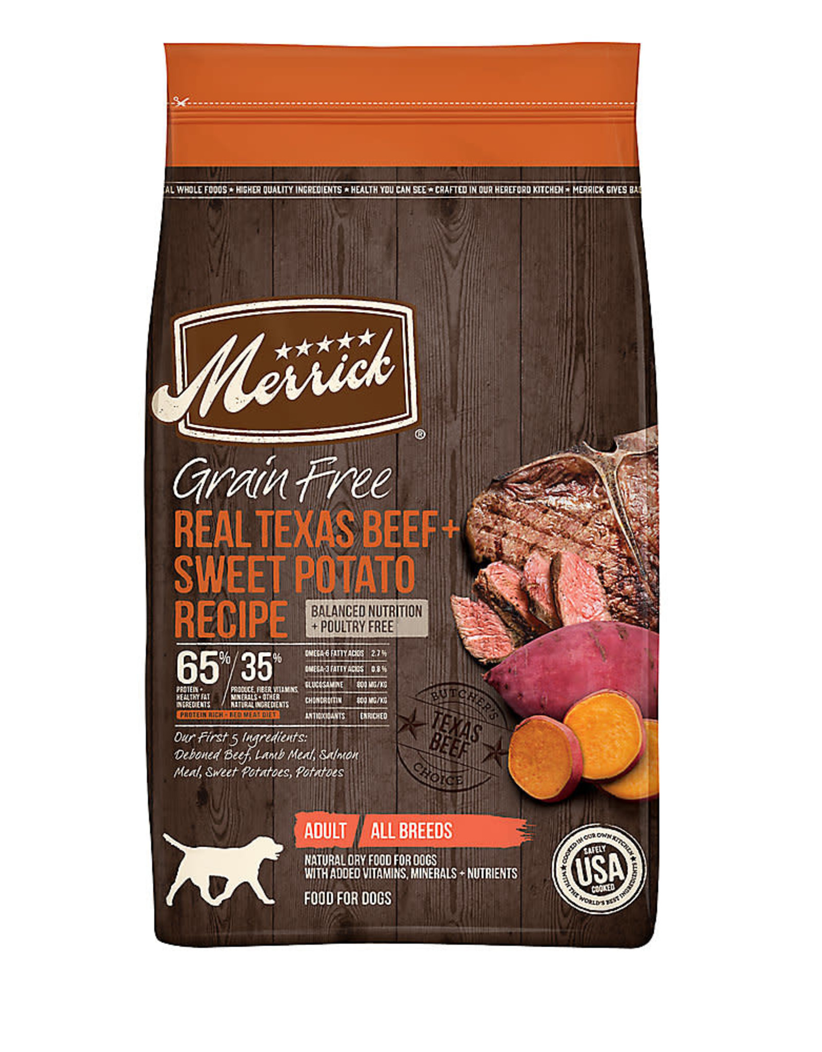 Merrick Merrick Grain Free Texas Beef / Sweet Potato Recipe 22 lb