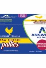 Answers Answers Dog Frozen Detailed Chicken 8 oz Patties 8 Count
