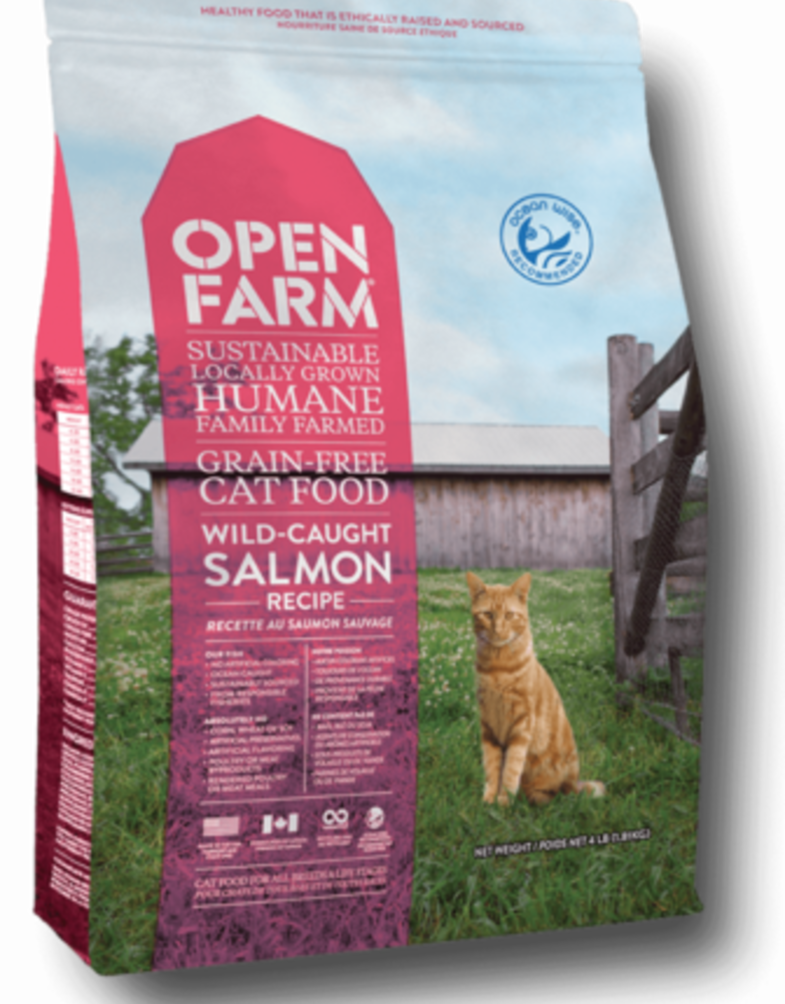 Open Farm Open Farm Grain Free Wild Caught Salmon Recipe Dry Cat Food 4 lb